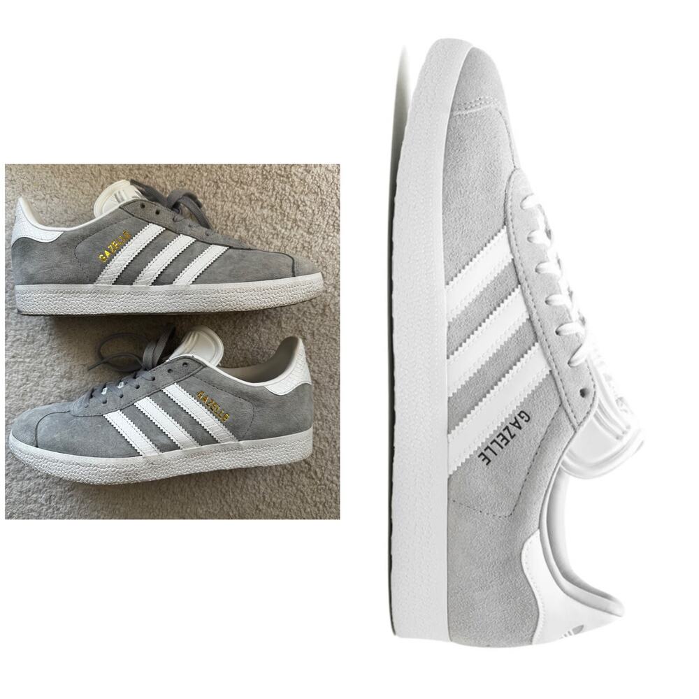 ADIDAS Gazelle in the Grey/White Colorway